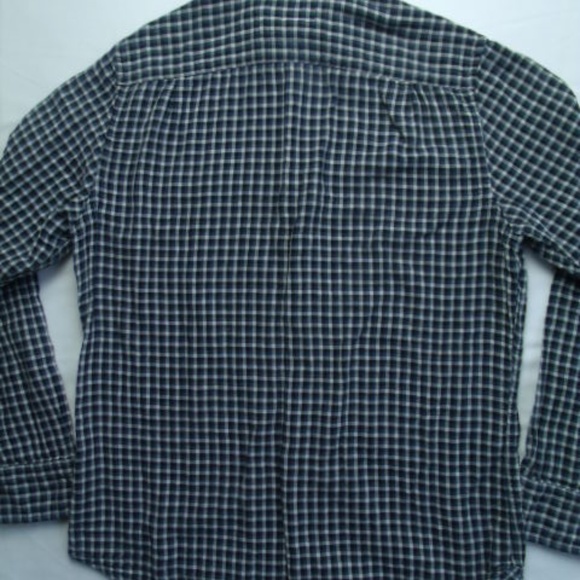 Banana Republic Medium Blue Shirt Plaid Checks - Picture 7 of 7